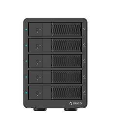 Hộp ổ cứng ORICO 3.5 inch 5 khe cắm SATA 3 USB 3.0 Type B - 9558U3-BK