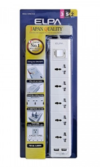 Ổ cắm điện ELPA ESU-VNC53 5 ổ điện, 1 công tắc, 3m, 2xUSB