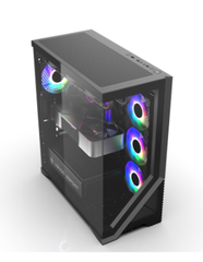 Vỏ Case Máy Tính KENOO ESPORT FK800 (Case Bể Cá, Màu Đen, ATX)