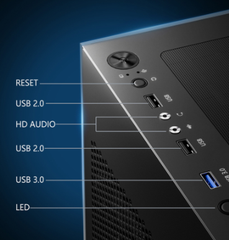 Vỏ Case KENOO ESPORT MK200 Black ( Matx, Màu Đen) - Case Bể Cá