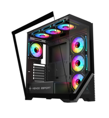 Vỏ Case Máy Tính KENOO ESPORT FK800 (Case Bể Cá, Màu Đen, ATX)