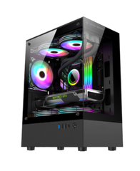 Vỏ Case Máy Tính KENOO ESPORT MK100 ( Case Bể Cá, Màu Đen, Matx)
