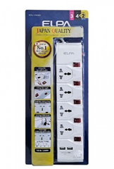 Ổ cắm điện ELPA ESU-VNI43 4 ổ điện, 5 công tắc, 3m, 2xUSB