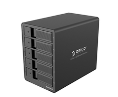 Hộp ổ cứng ORICO 3.5 inch 5 khe cắm SATA 3 USB 3.0 Type B - 9558U3-BK