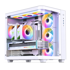 Vỏ case Jonsbo TK-3 White (ATX,Mid Tower,Màu Trắng,Kính Cong) Case Bể Cá