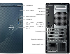 Máy tính để bàn đồng bộ Dell Inspiron 3030T (Core i5- 14400 | 8Gb DDR5 4400MHZ | 512GB SSD | Wifi 6 _ BT 5.2 | 180w |Windows 11 Home) _ MTI51015W1-8G-512G-2Y