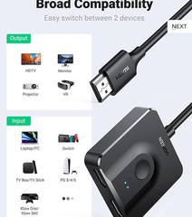 Bộ gộp HDMI 1 ra 2 chuyển mạch Ugreen (70607)