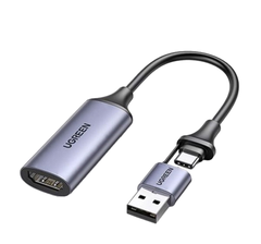 Card ghi hình HDMI to USB 2.0, Type C live streaming 1080P Ugreen (40189)