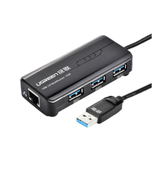 Bộ chia 3 cổng USB 3.0 tich hợp cổng Mạng Gigabit 10/100 / 1000Mbps Ugreen 20265