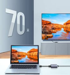 Bộ chuyển đổi HDMI qua cáp mạng Cat5e,6 (70m) hỗ trợ 1080p Ugreen (20519)