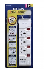 Ổ cắm điện ELPA ESU-VNI33 3 ổ điện, 4 công tắc, 3m, 2xUSB