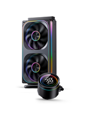 Tản nhiệt nước AIO Jonsbo TH-240 Black (ARGB, Hiển Thị Nhiệt Độ)