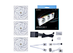 Quạt tản nhiệt máy tính Lian Li TL LCD Wireless 120-3 White - 12TLLCD1W3W