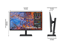 Màn Hình Đồ Họa SAMSUNG ViewFinity S8 LS32B800PXEXXV (32.0 inch - 4K - IPS - 60Hz - 5ms - USB TypeC - Network RJ45)