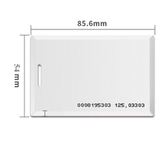 Thẻ từ trắng Proximity - Loại dày có lỗ treo 18 số