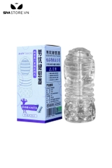 SMT843 - Cốc thủ dâm silicon trong suốt dài 14cm mềm uốn dẻo