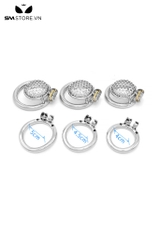 SMT879 - Khóa dương vật inox dạng lồng có lỗ thông hơi với 3 kích cỡ