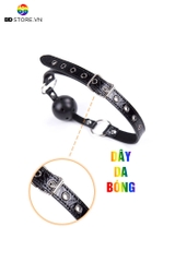 SMT027 - ball gag nhét miệng có lỗ thiết kế dây da bóng