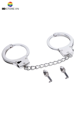 BDT065 - Còng tay tình yêu inox cao cấp với chìa khóa hình đầu lâu