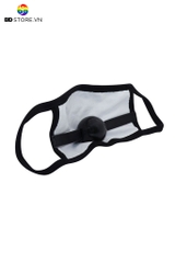 BDT1015 - Ball gag trơn silicon có khẩu trang bịt miệng đường kính 4.2cm
