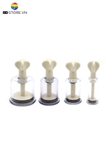 BDT688 - Set 2 chiếc hút núm vú với ống trong suốt bơm tay có 4 size