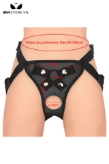 SMT851 - Dây đeo 2 dương vật giả có thể điều chỉnh màu đen