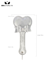 SMT1646 - Roi tình yêu paddle bằng nhung dài 29cm thiết kế trái tim