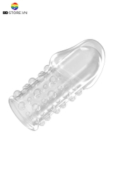 BDT1449 - Bao cao su đôn dên trong suốt có bi nổi  dài 6.5cm