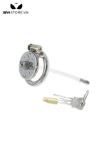 SMT876 - Khóa dương vật thép không gỉ thiết kế rỗng thoáng khí có ống dẫn