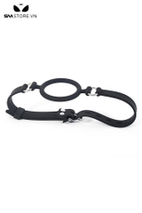 SMT1398 - Ring gag đen bằng silicon với đường kính 5cm