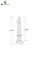BDT1345 - Cu giả trong suốt vảy rồng và đế dính tường silicon đàn hồi
