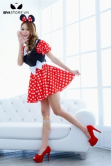 SMS534 - Cosplay mickey với váy xòe tay ngắn quyến rũ kèm phụ kiện