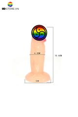 BDT855 - Dương vật giả mini silicon siêu mềm có đế hít tường dài 11cm
