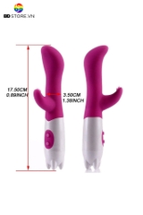 BDT1701 - Máy rung 2 đầu thiết kế dương vật và lưỡi liếm giả dài 17.5cm