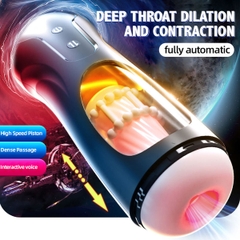 SMT1666 - Cốc thủ dâm silicon tự động có giọng nói dài 18cm