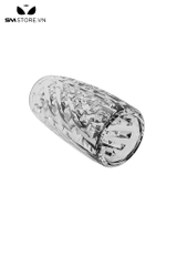 SMT711 - Cốc thủ dâm 2 đầu trong suốt bằng silicon nhiều gai kích thích