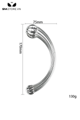 SMT4287 - Anal hook dụng cụ kích điểm G inox thiết kế chữ C rỗng