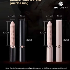 BDT1655 - Dương vật giả nguy. trang thỏi son có 10 chế độ dài 19cm