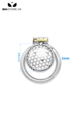 SMT879 - Khóa dương vật inox dạng lồng có lỗ thông hơi với 3 kích cỡ