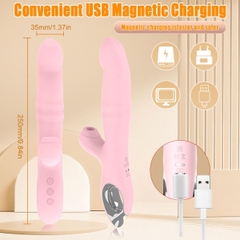 BDT3933 - Dương vật giả tự động rung xoay thụt có 10 chế độ và sạc điện
