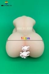 BDT442 - Búp bê tình yêu silicon có 2 lỗ âm đạo và hậu môn kèm 5 size