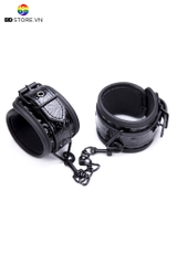 BDT069 - Còng tay tình yêu chất liệu da bóng có xích nối liền dài 32cm