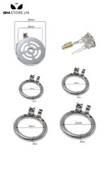 SMT870 - Khóa dương vật bằng thép không gỉ dạng phẳng với 4 kích cỡ