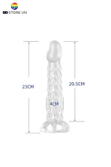 BDT1345 - Cu giả trong suốt vảy rồng và đế dính tường silicon đàn hồi