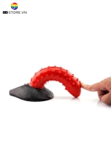 BDT920 - Dương vật giả bi silicon dài 20cm đế hít tường có độ uốn cong