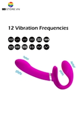BDT986 - Dương vật giả 2 đầu Pretty Love dành cho les có 12 tần số