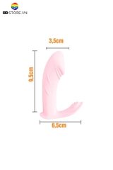 BDT427 - Máy rung đầu dương vật silicon điều khiển từ xa dài 96mm