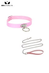 SMT446 - Bộ xích cổ SM gồm choker gắn vòng để dây xích móc