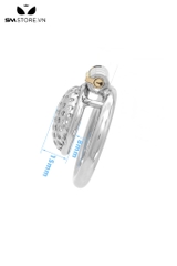 SMT879 - Khóa dương vật inox dạng lồng có lỗ thông hơi với 3 kích cỡ