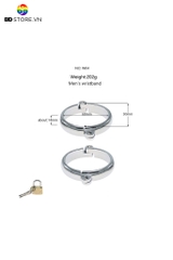 BDT270 - Còng tay chân hình oval chất liệu inox cao cấp có 4 size